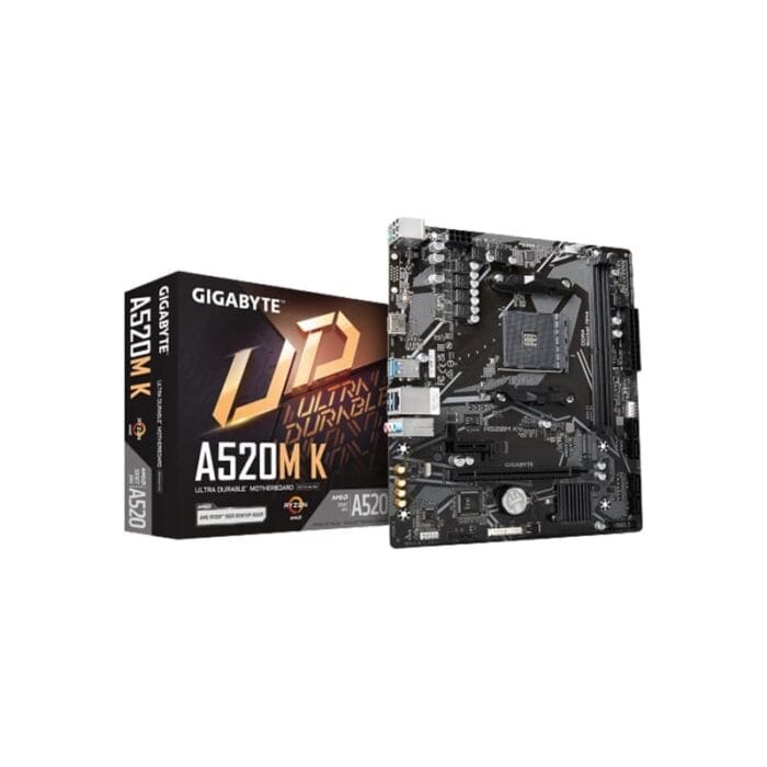 GIGABYTE A520M K AMD AM4 ULTRA DURABLE MOTHERBOARD - Image 1