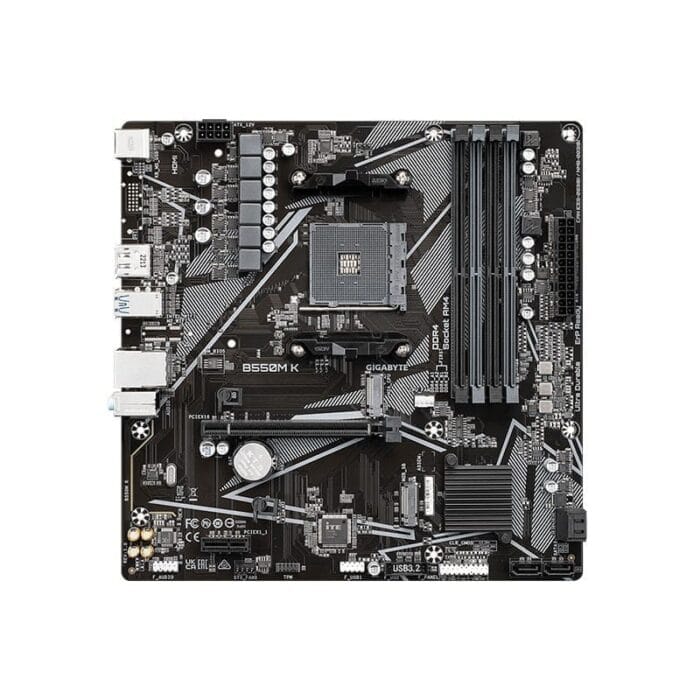 GIGABYTE B550M K AMD AM4 ULTRA DURABLE MICRO ATX MOTHERBOARD - Image 3