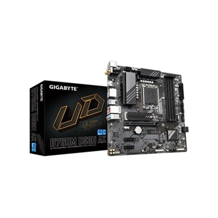 GIGABYTE B760M DS3H AX LGA1700 13TH GEN DDR5 WIFI MOTHERBOARD - Image 1