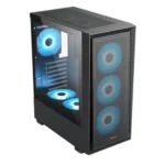PC Power Crystal Mesh V3 BK ATX Desktop Gaming Casing - Image 2