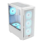 PC Power Crystal Mesh V3 WH ATX Desktop Gaming Casing - Image 3