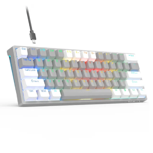 f3261-white-grey-02-500x500 AULA F3261 Type-C Hot Swappable RGB Blue Switch Mechanical Gaming Keyboard - Image 1