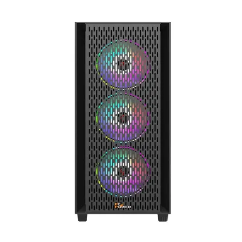flow-dark-mesh-01-500x500 PC Power Flow Dark Mesh Mid Tower ATX Gaming Casing - Image 1