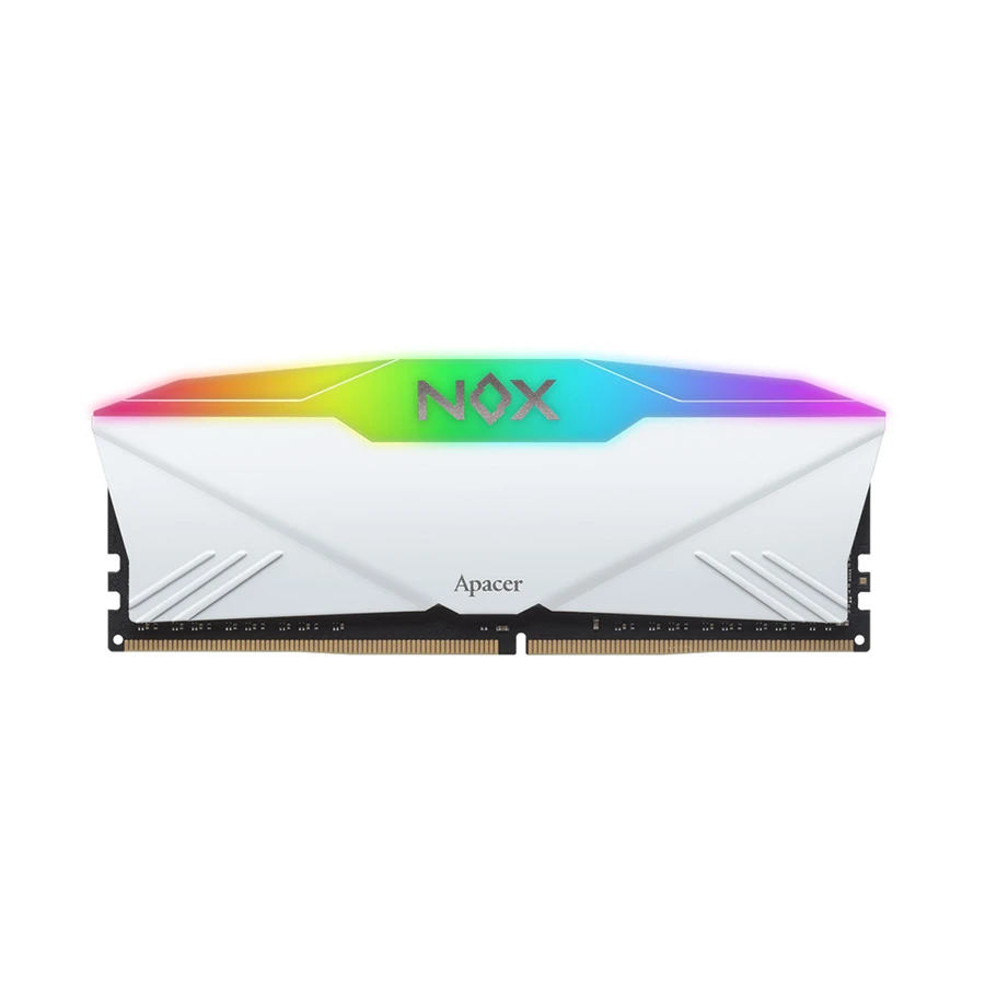 apacer-nox-8gb-ddr4-3200mhz-rgb-white-desktop-ram-11716612151 Apacer NOX 8GB DDR4 3200MHz RGB White Desktop Ram - Image 1