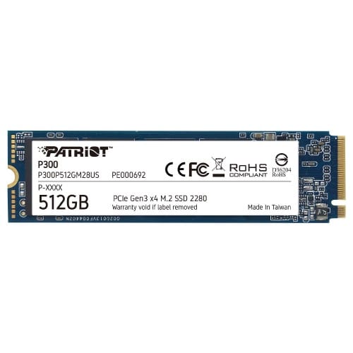 p300-512gb-500x500 Patriot P300 M.2 PCIe Gen3 x4 512GB SSD - Image 1