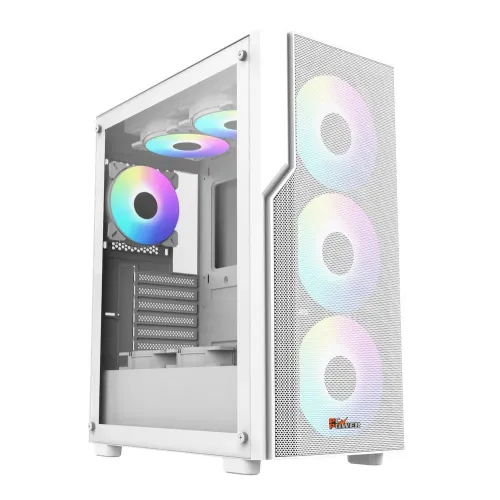 pg-h450-wh-zero-mesh-01-500x500 PC Power PG-H450 Zero Mesh ATX Gaming Casing (White) - Image 1