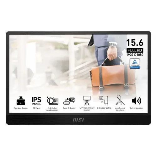 pro-mp161-e2-01-500x500 MSI PRO MP161 E2 15.6" IPS FHD Portable Monitor - Image 1