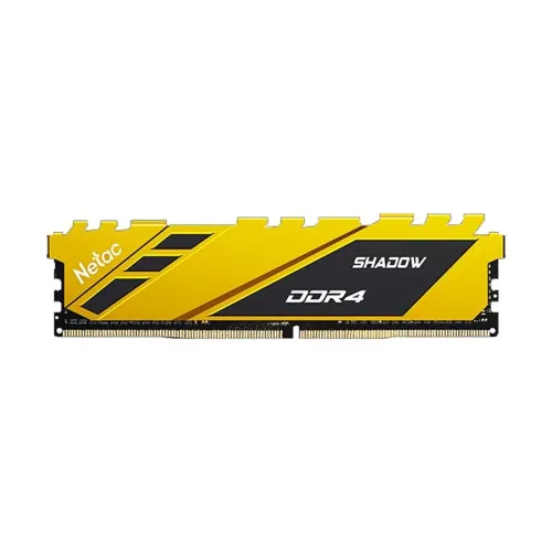 shadow-yellow-8gb-ddr4-2666mhz-01-500x500 Netac Shadow Yellow 16GB DDR4 3200MHz Desktop RAM - Image 1