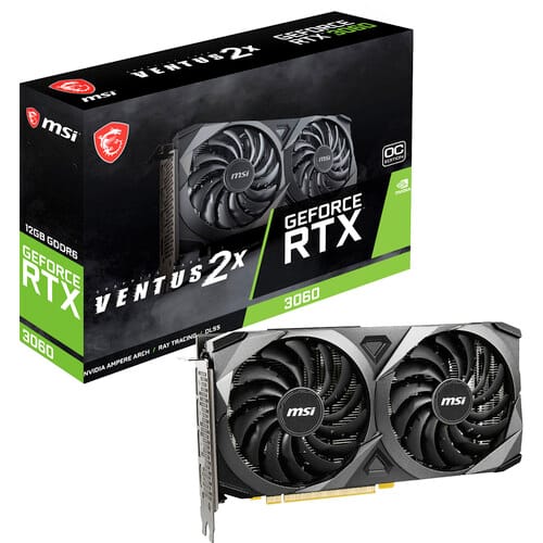 rtx-3060-ventus-2x-oc-12gb-500x500 MSI GeForce RTX 3060 VENTUS 2X OC 12GB Graphics Card - Image 1